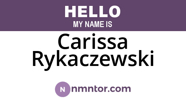 Carissa Rykaczewski