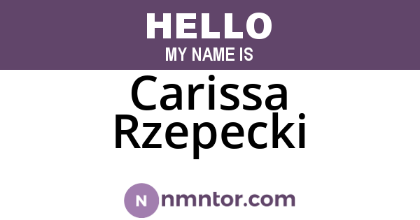 Carissa Rzepecki