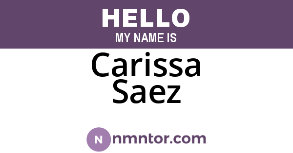 Carissa Saez