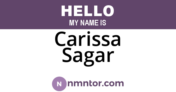 Carissa Sagar