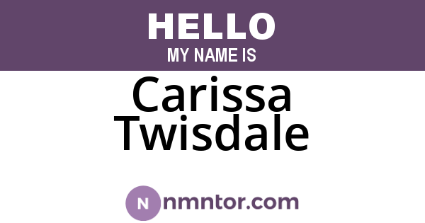 Carissa Twisdale