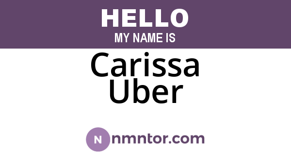 Carissa Uber