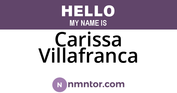 Carissa Villafranca