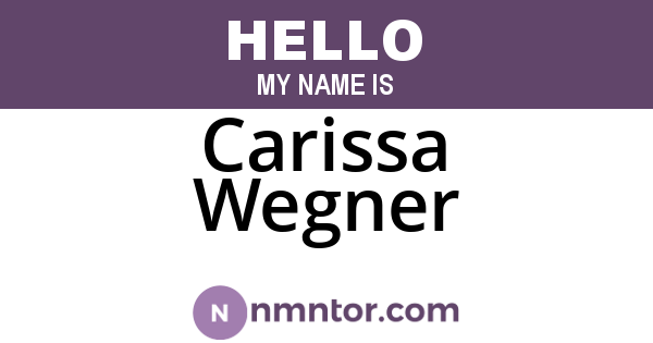 Carissa Wegner