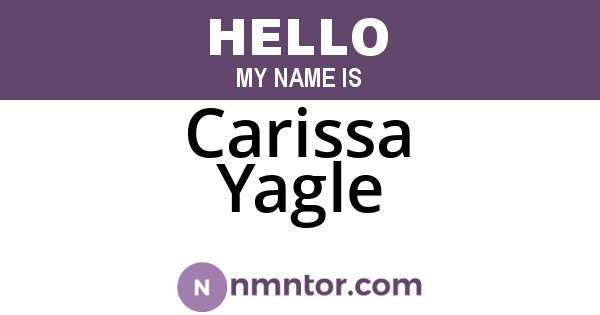 Carissa Yagle