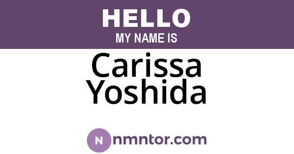 Carissa Yoshida