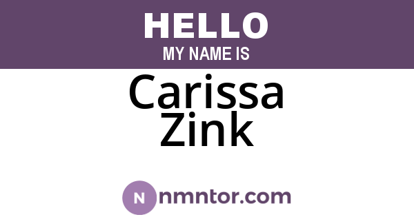 Carissa Zink