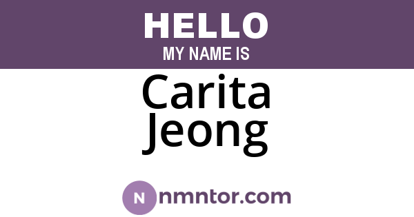Carita Jeong