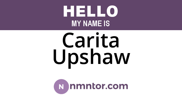 Carita Upshaw