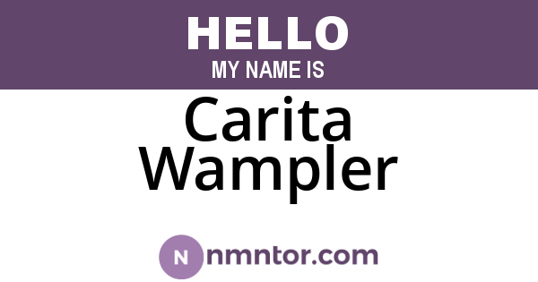 Carita Wampler