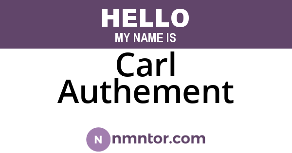 Carl Authement