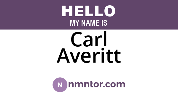 Carl Averitt