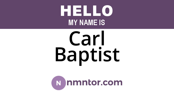 Carl Baptist