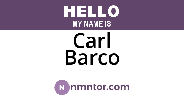 Carl Barco