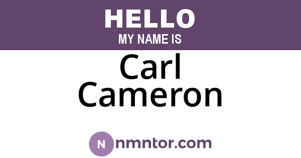 Carl Cameron
