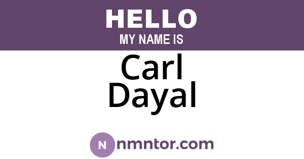 Carl Dayal