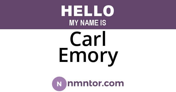 Carl Emory