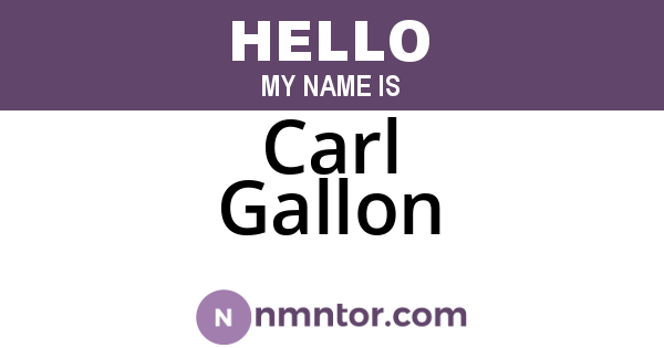 Carl Gallon