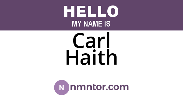 Carl Haith