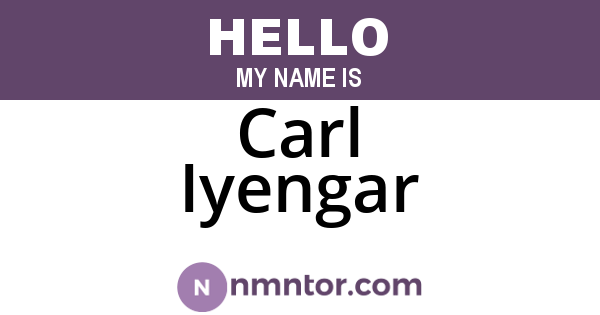 Carl Iyengar