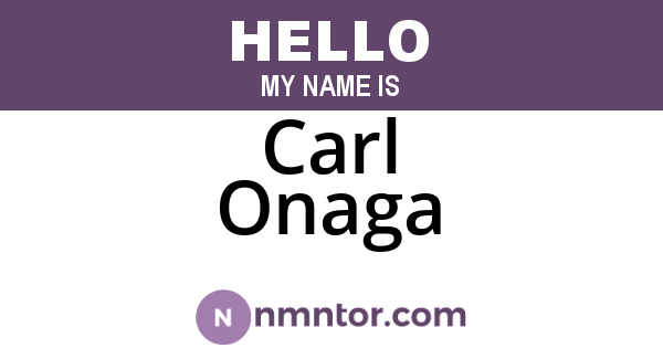 Carl Onaga