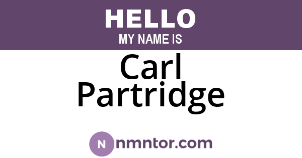 Carl Partridge