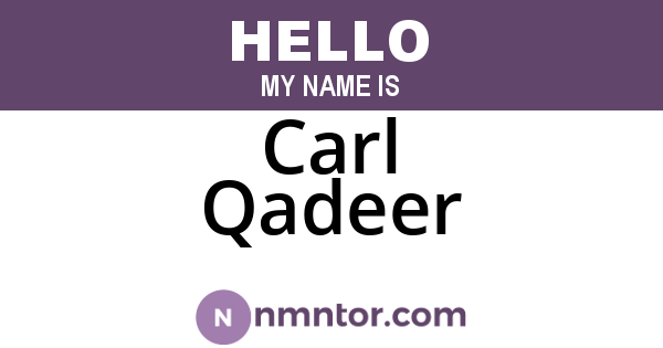Carl Qadeer