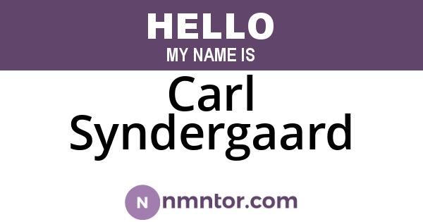 Carl Syndergaard