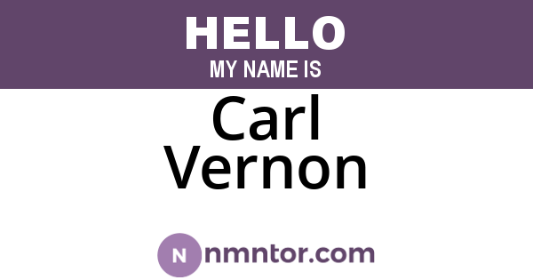 Carl Vernon