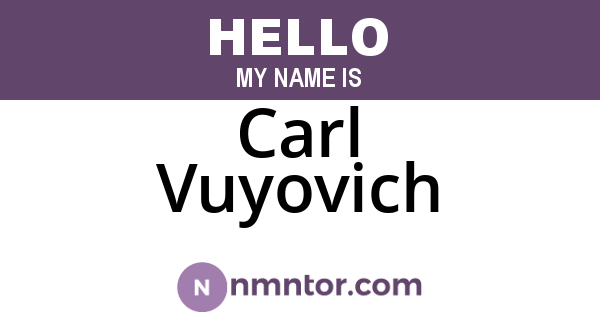 Carl Vuyovich