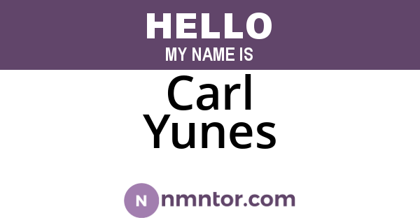 Carl Yunes
