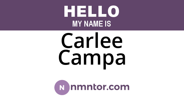 Carlee Campa