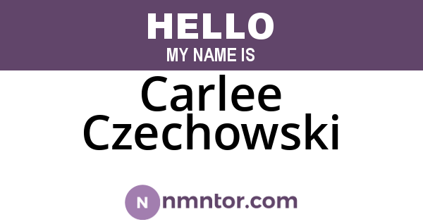 Carlee Czechowski