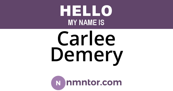 Carlee Demery