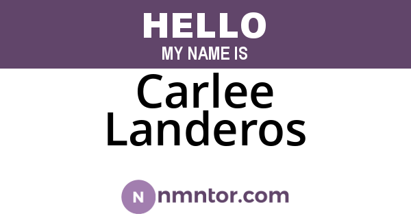 Carlee Landeros
