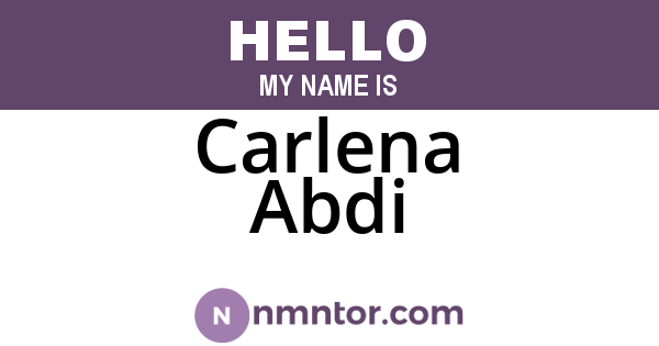 Carlena Abdi