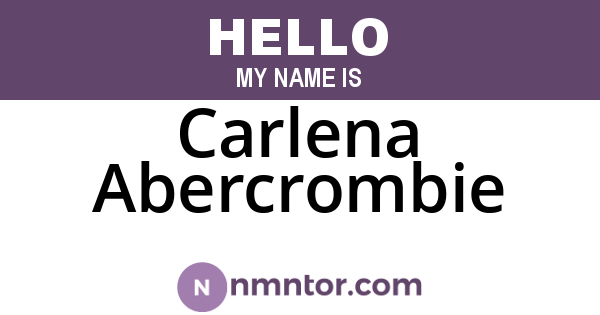 Carlena Abercrombie