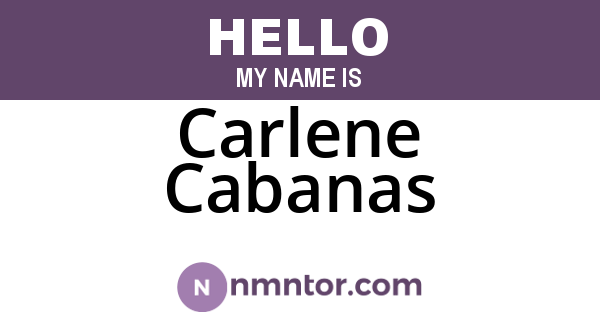 Carlene Cabanas