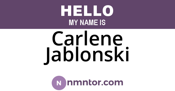 Carlene Jablonski