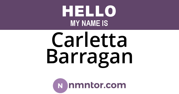 Carletta Barragan