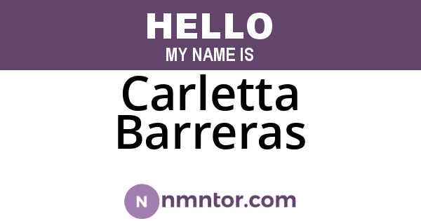 Carletta Barreras