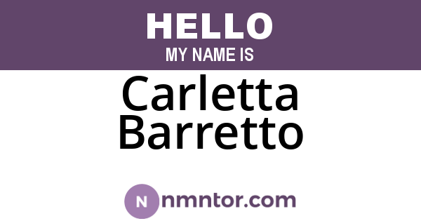 Carletta Barretto
