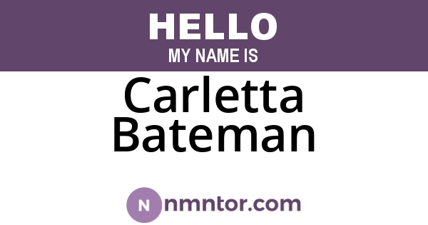Carletta Bateman