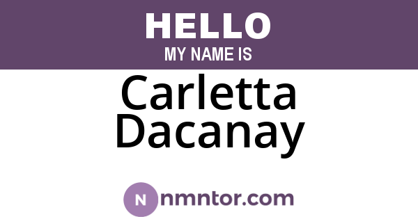 Carletta Dacanay