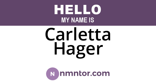 Carletta Hager