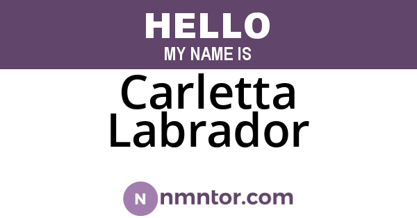 Carletta Labrador
