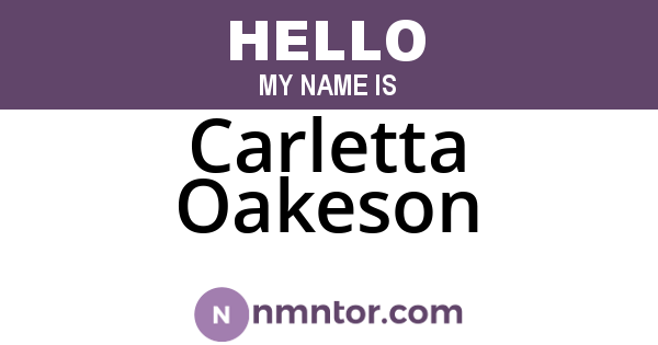 Carletta Oakeson