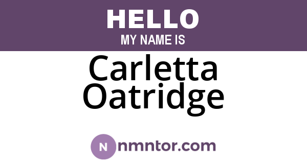 Carletta Oatridge