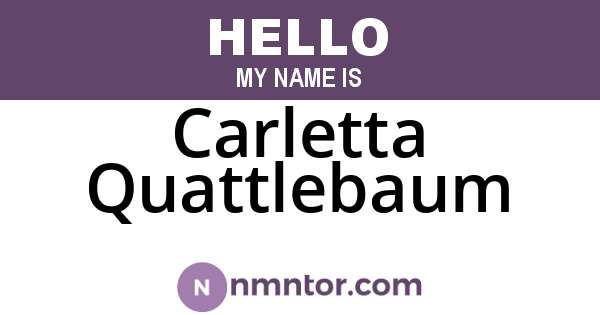 Carletta Quattlebaum
