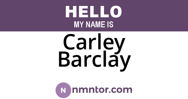 Carley Barclay